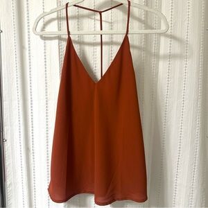 Timing Rust V-Neck Camisole